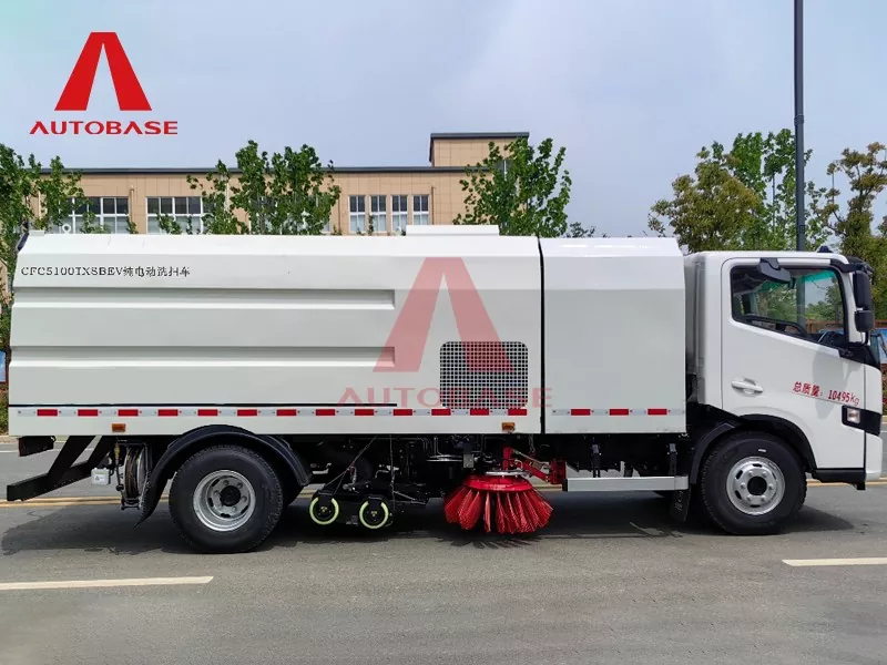 washing and sweeping vehicle